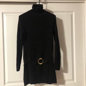 Black stylish sweater dress